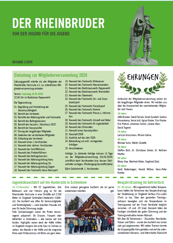 Titelseite des Rheinbruder Nr.1